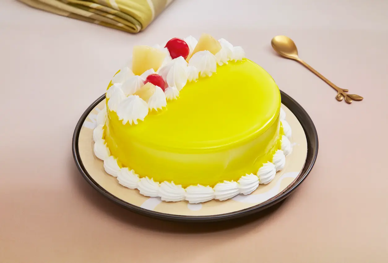 Eggless Pineapple Cake