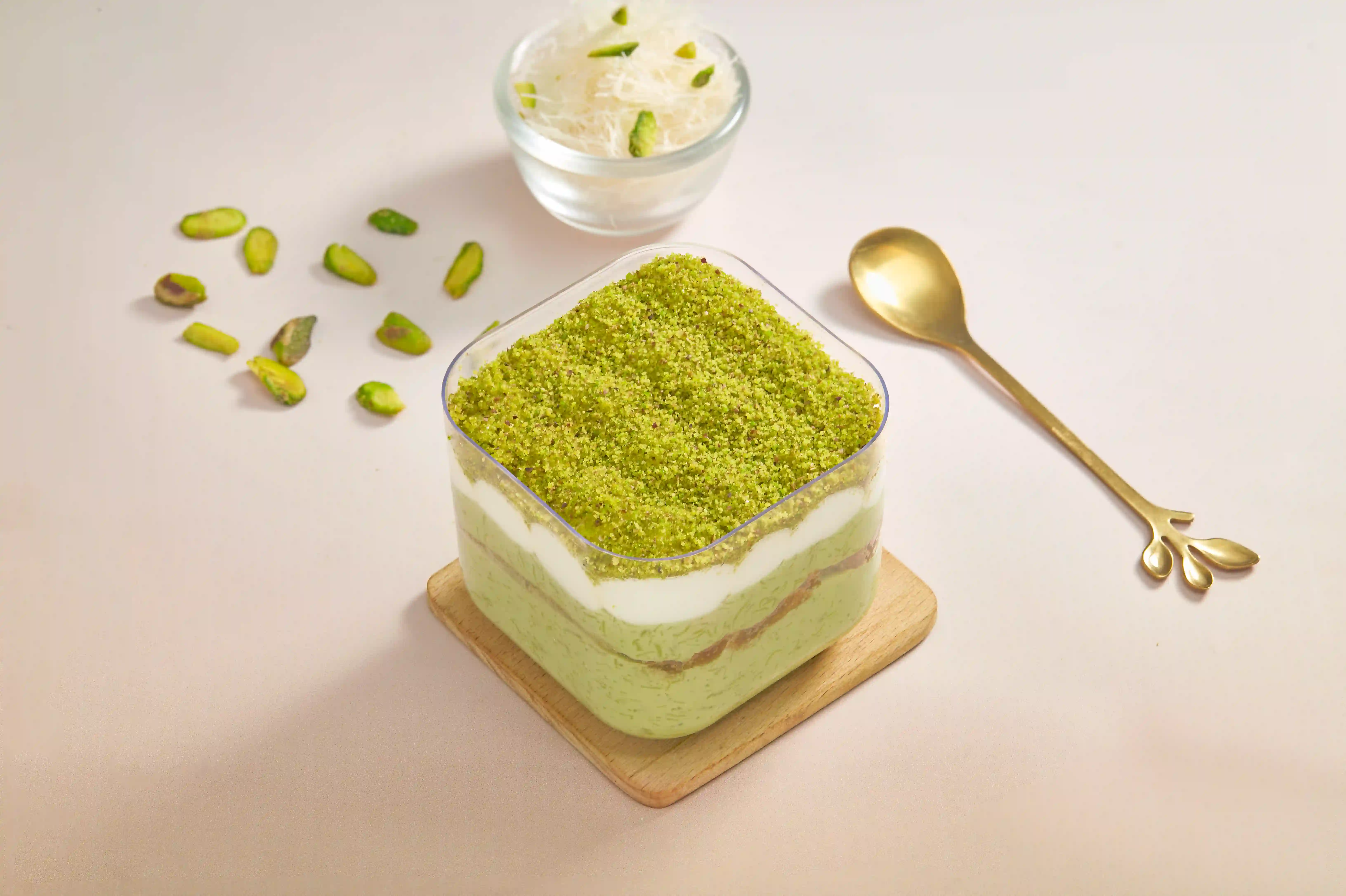 Pistachio Kunafa Tiramisu